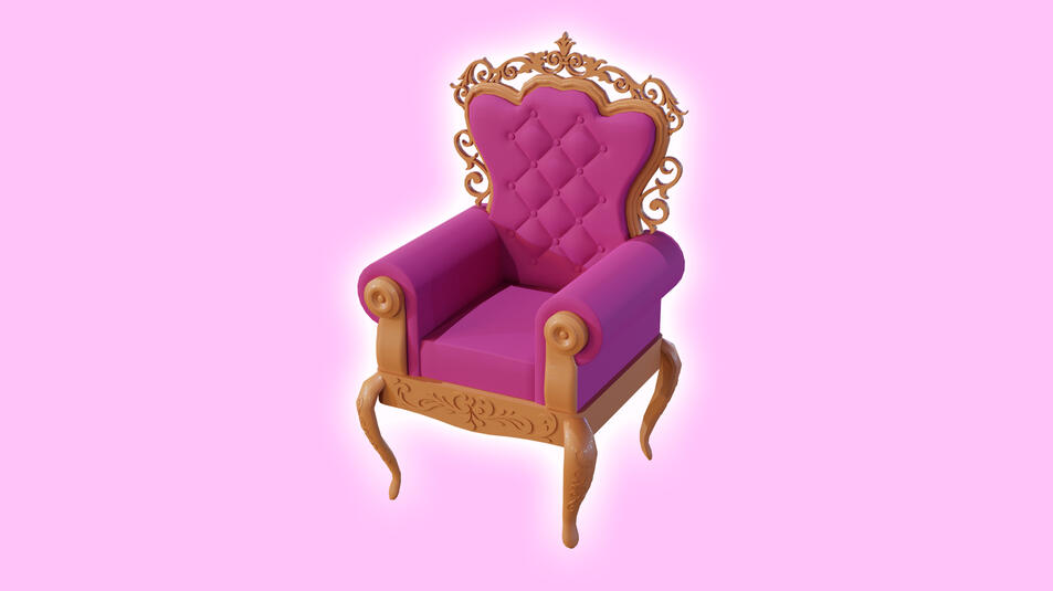 Velvet Throne Chair