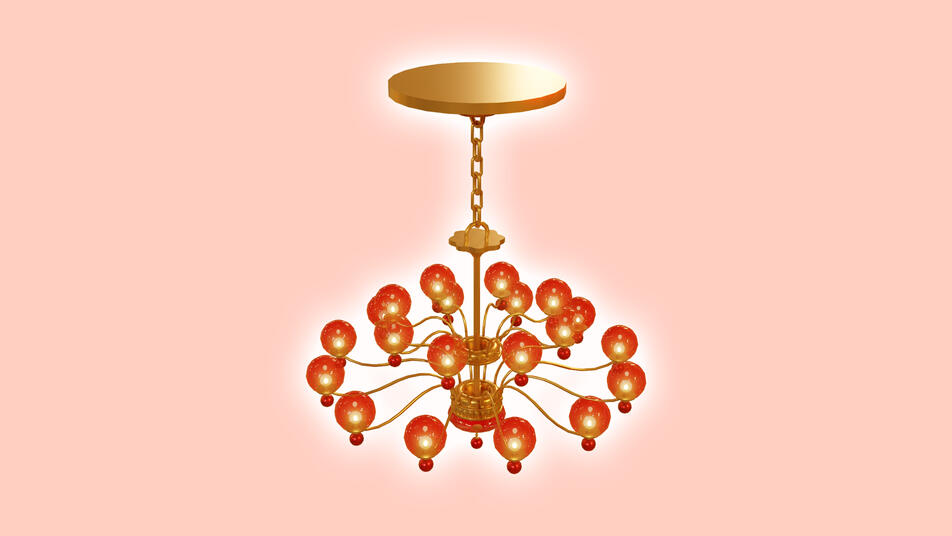 Ruby Globe Chandelier